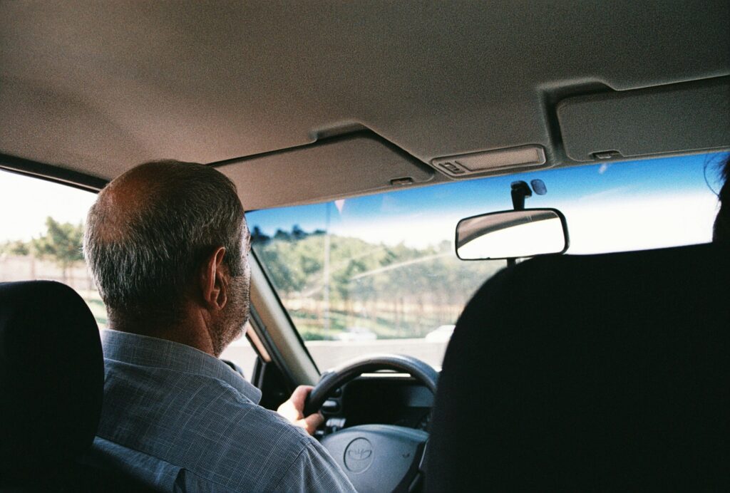 Man driving